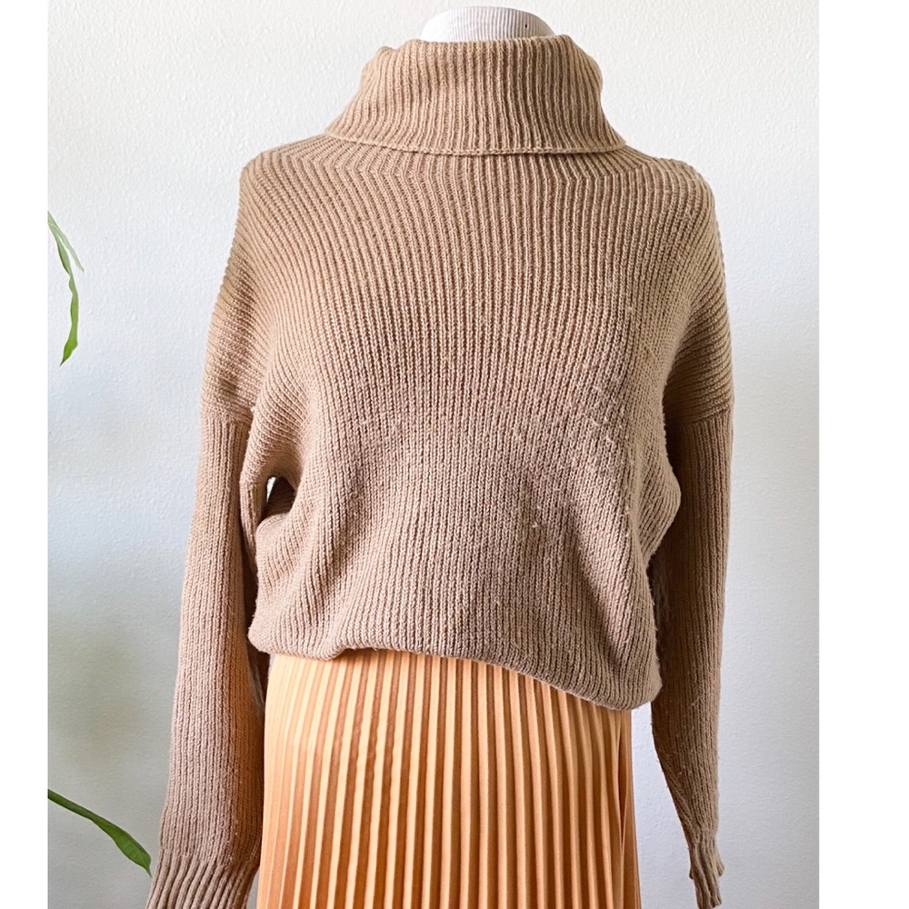 Ribbed Over-Sized Turtle Neck Sweater